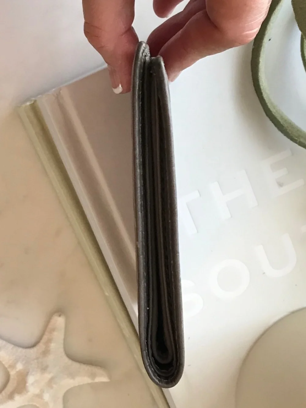 COACH MEN’S DOUBLE BILLFOLD WALLET OLIVE SMOOTH SIGNATURE C CALF LEATHER